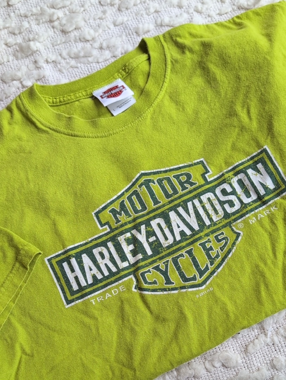 Harley Davidson Short Sleeve Kokomo Indiana 2011 Motorcycle Tee Cotton Large